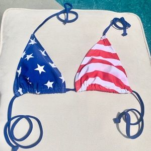 American Flag Bikini Top